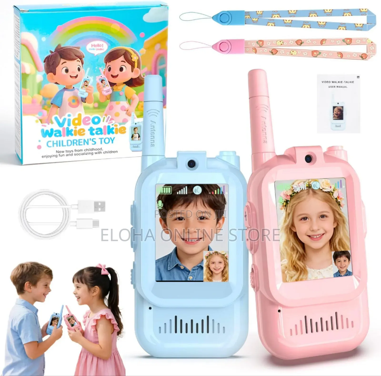Kids Video Walkie Talkie Equipped With Built- In- Cameras