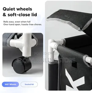 3-Section Laundry Ssorter With a PVC Pipe Frame and Wheels