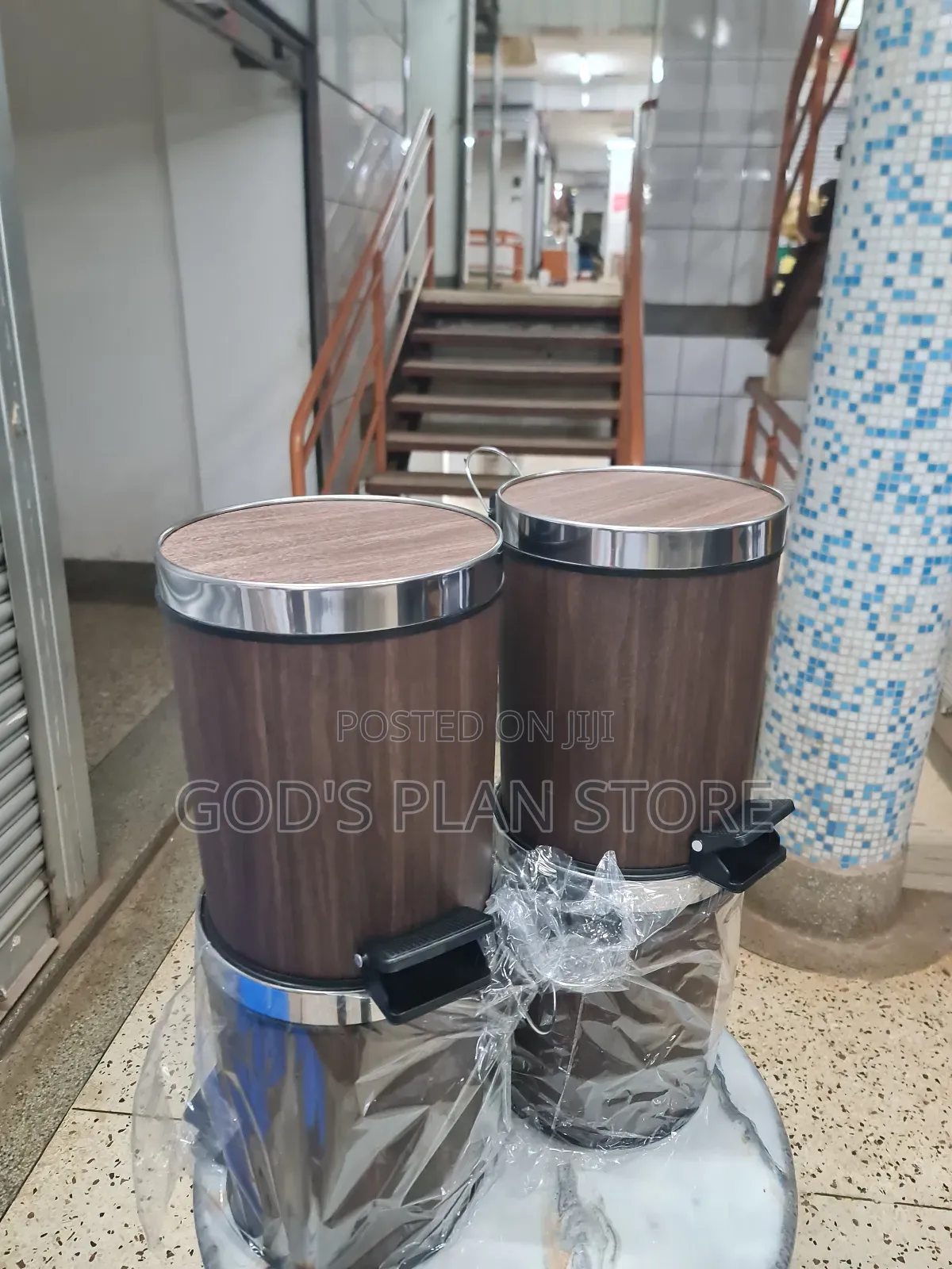 Bamboo Design Office Dust Bins