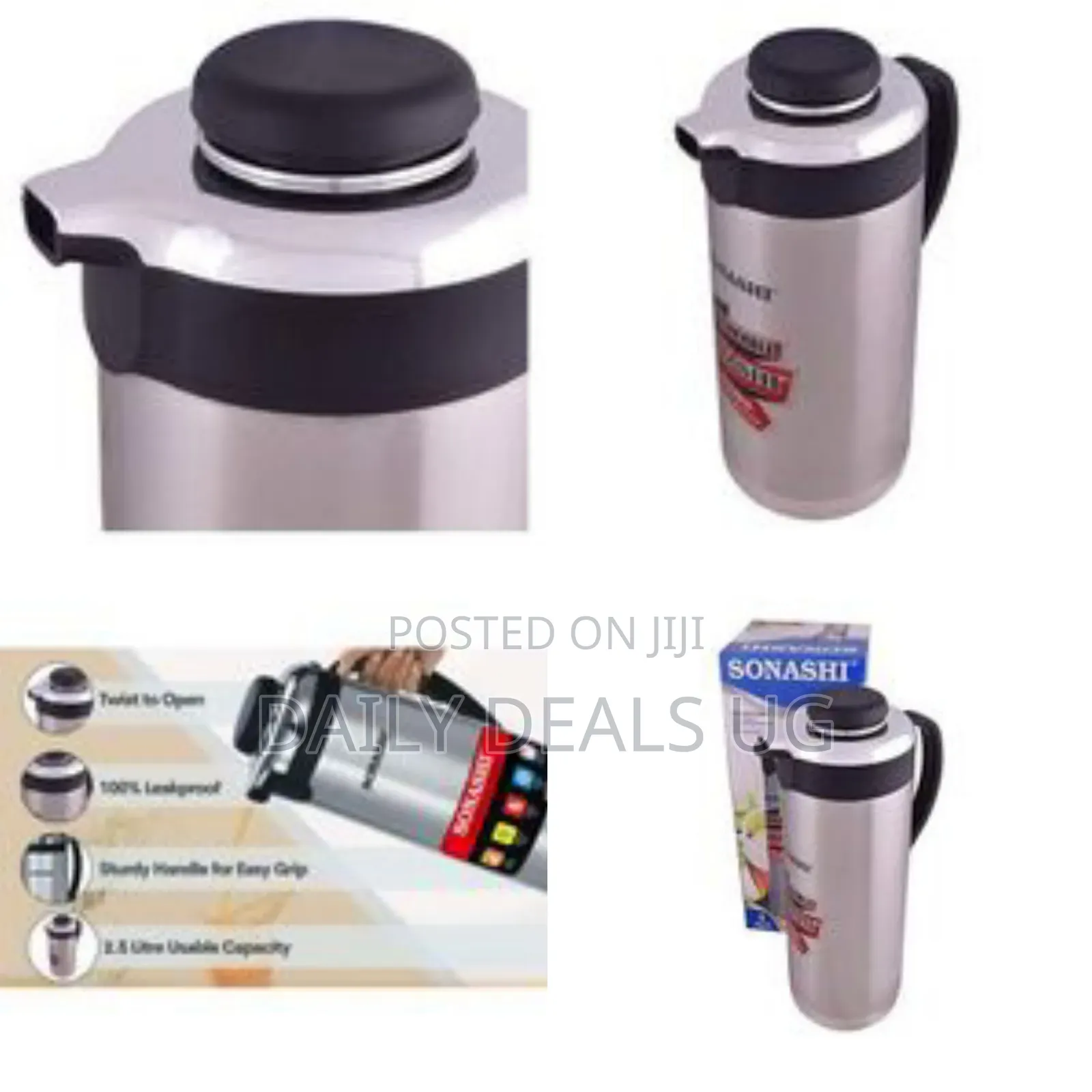 Sonashi Non-Breakable 2.5 Liters Vacuum Flask Multicolor