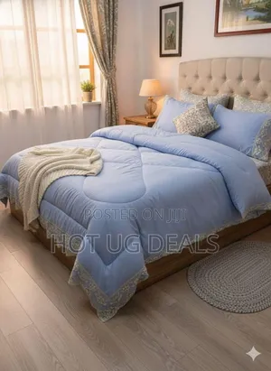 6pc 5x6 Laced Duvet With 1bedsheet,  2pillowcases 2 Cushions