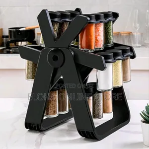 Free Standing 18-Jar Rotating Spice Rack