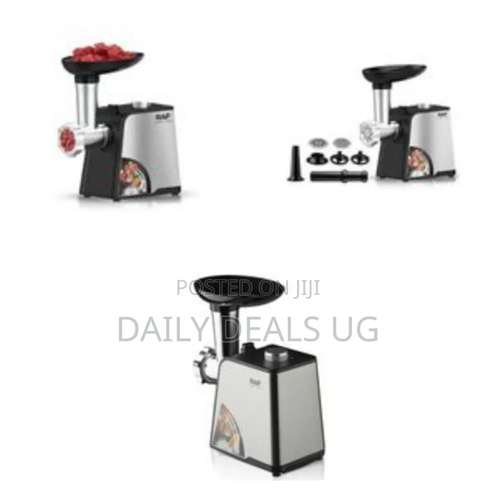 Raf Powerful Electric Meat Grinder With Sausage Attachments-Multicolor
