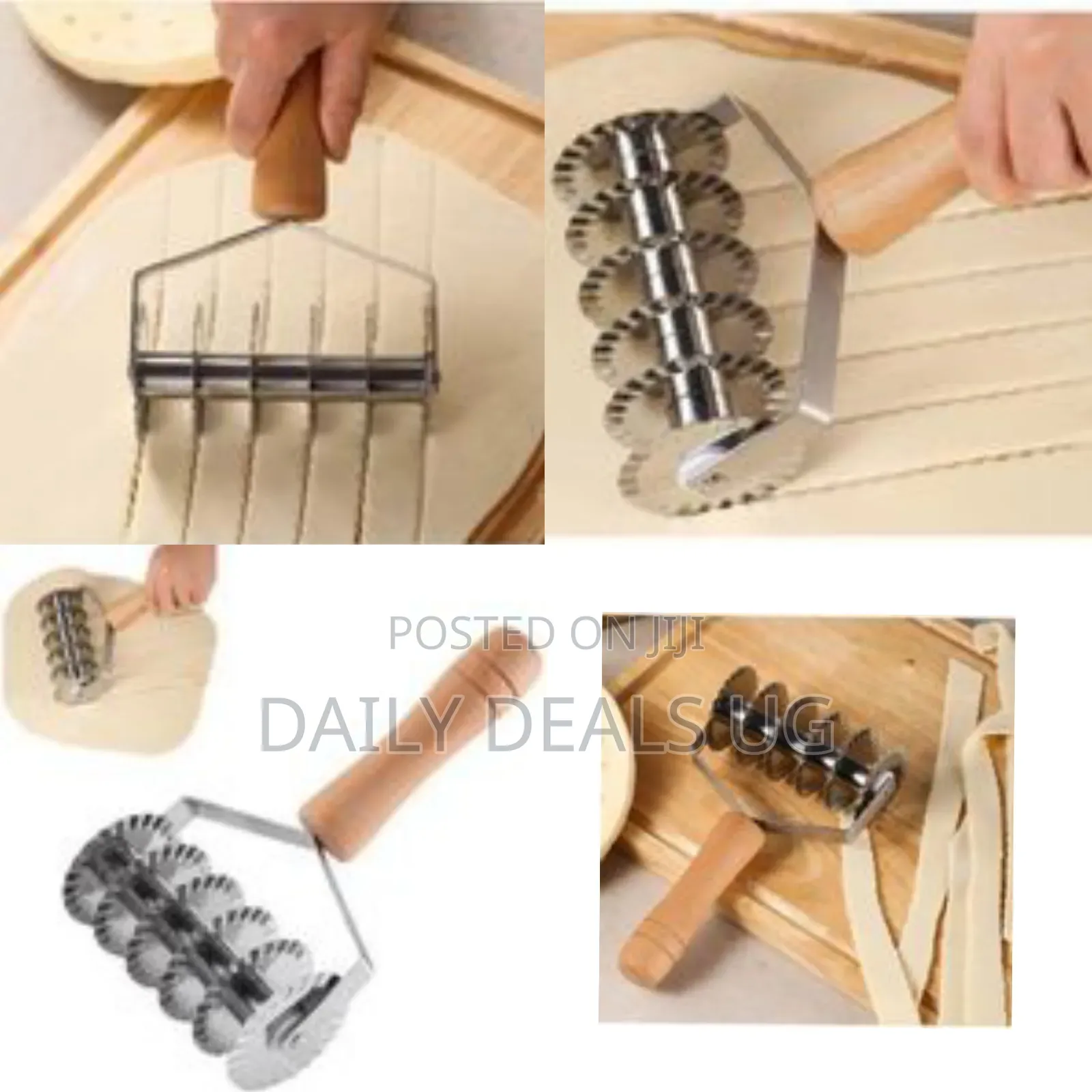 Professional Multi-Wheel Pastry and Pasta Cutter With Wooden Handle