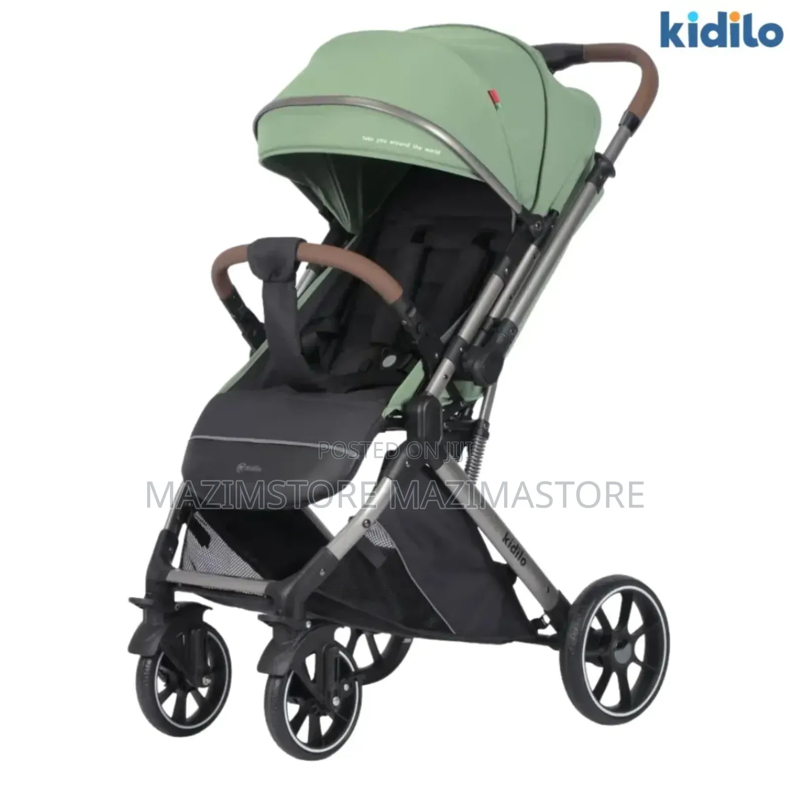 Lightweight Baby Stroller – Foldable Travel Pram With Safety Harness