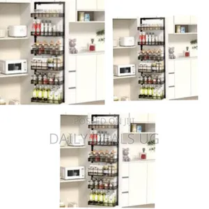 Multi-Tier Over-the-Door Pantry Organizer and Spice Rack - Multicolor