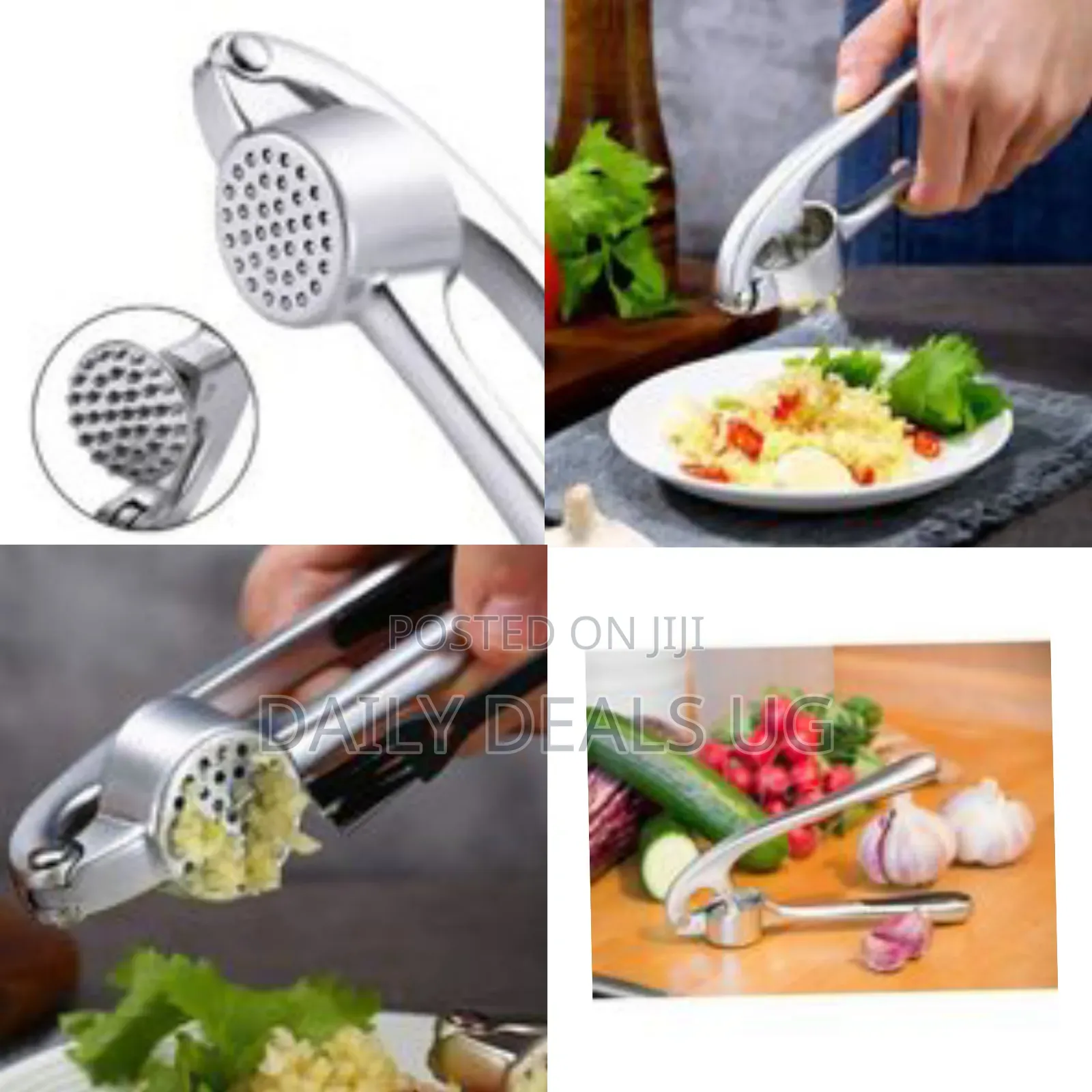 The Essential Stainless Steel Garlic Press - Multicolor