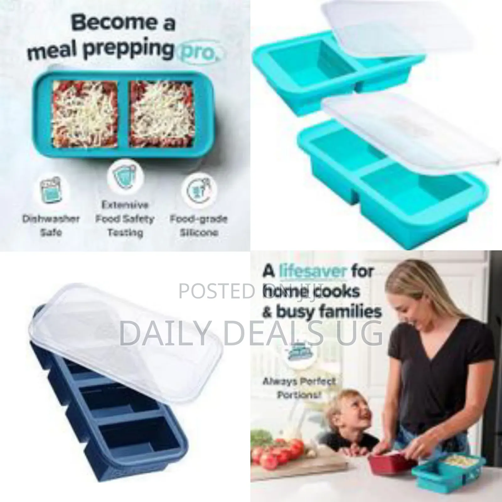 Compartment Souper Cubes Silicone Freezer Tray With Protective Lid