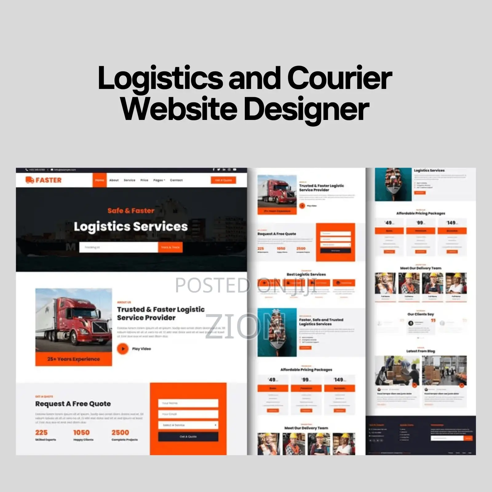 Logistics and Courier Website Designer