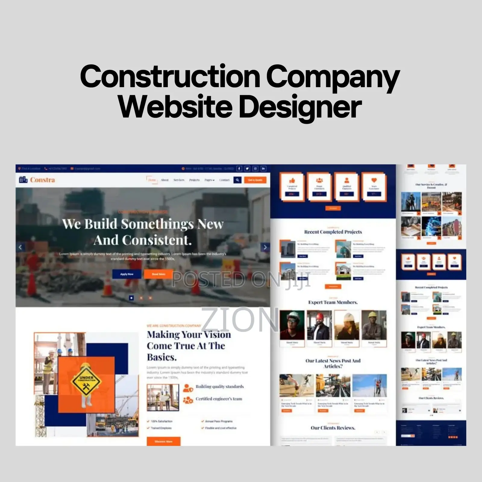 Construction Company Website Designer