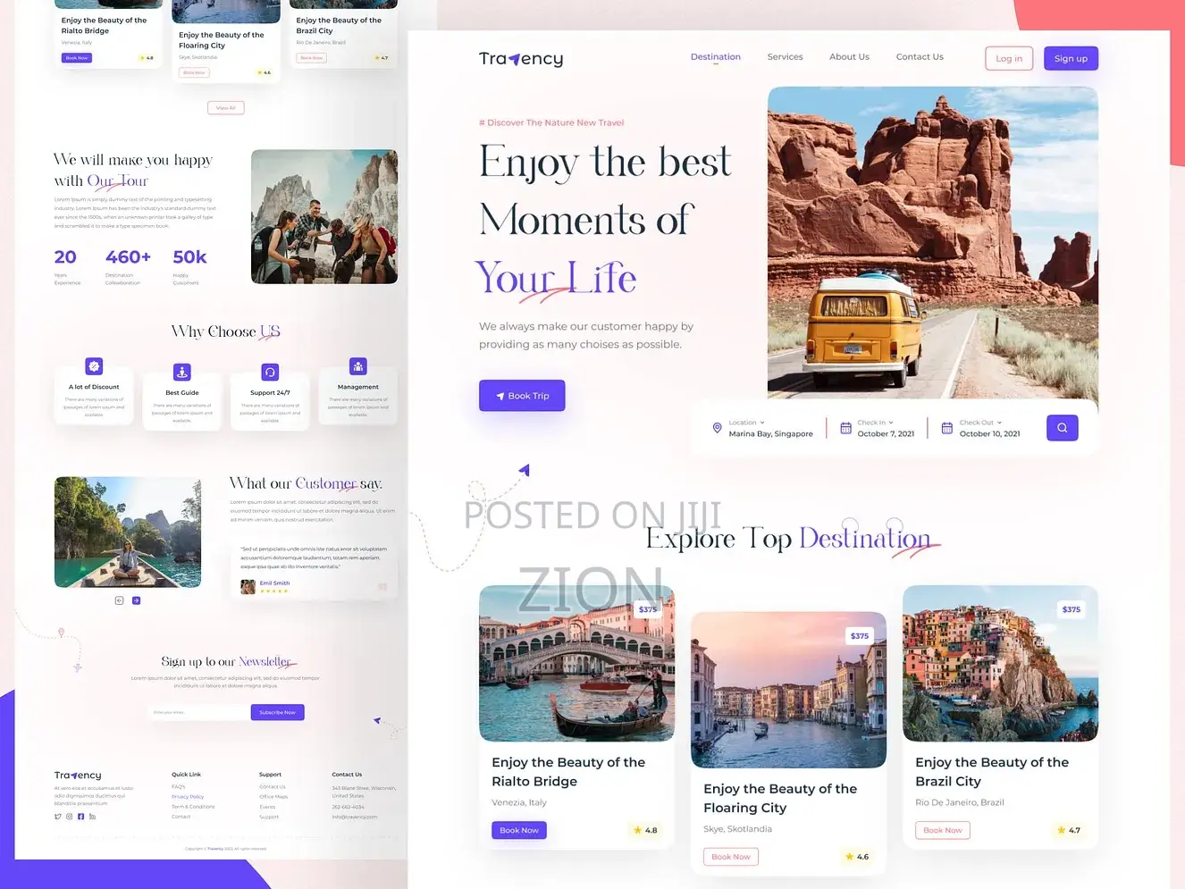 Travel and Tours Website Designer