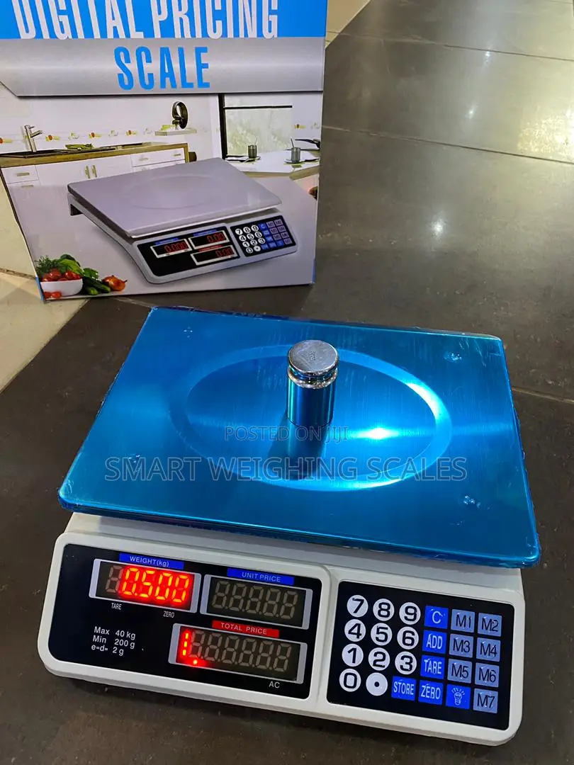 Blue Digital Weighing Scale 40kg Weigh Tabletop Digital Weighing Scale
