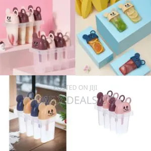 Cute Animal-Themed Reusable Popsicle Molds Set - Multicolor
