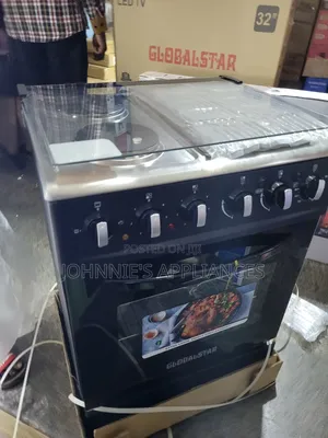 4-Burner Electric and Gas Cooker With Built-in Oven 60×60cm