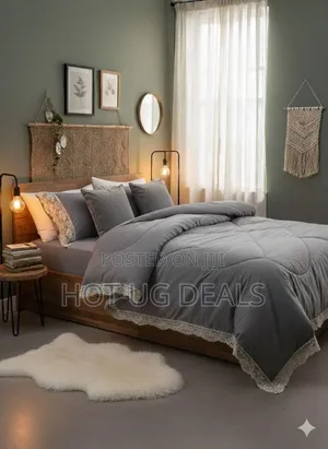 6pcs 5x6 Kingsize Lace Duvet With 1bedsheet, 2 Pillowcases 2 Cushions