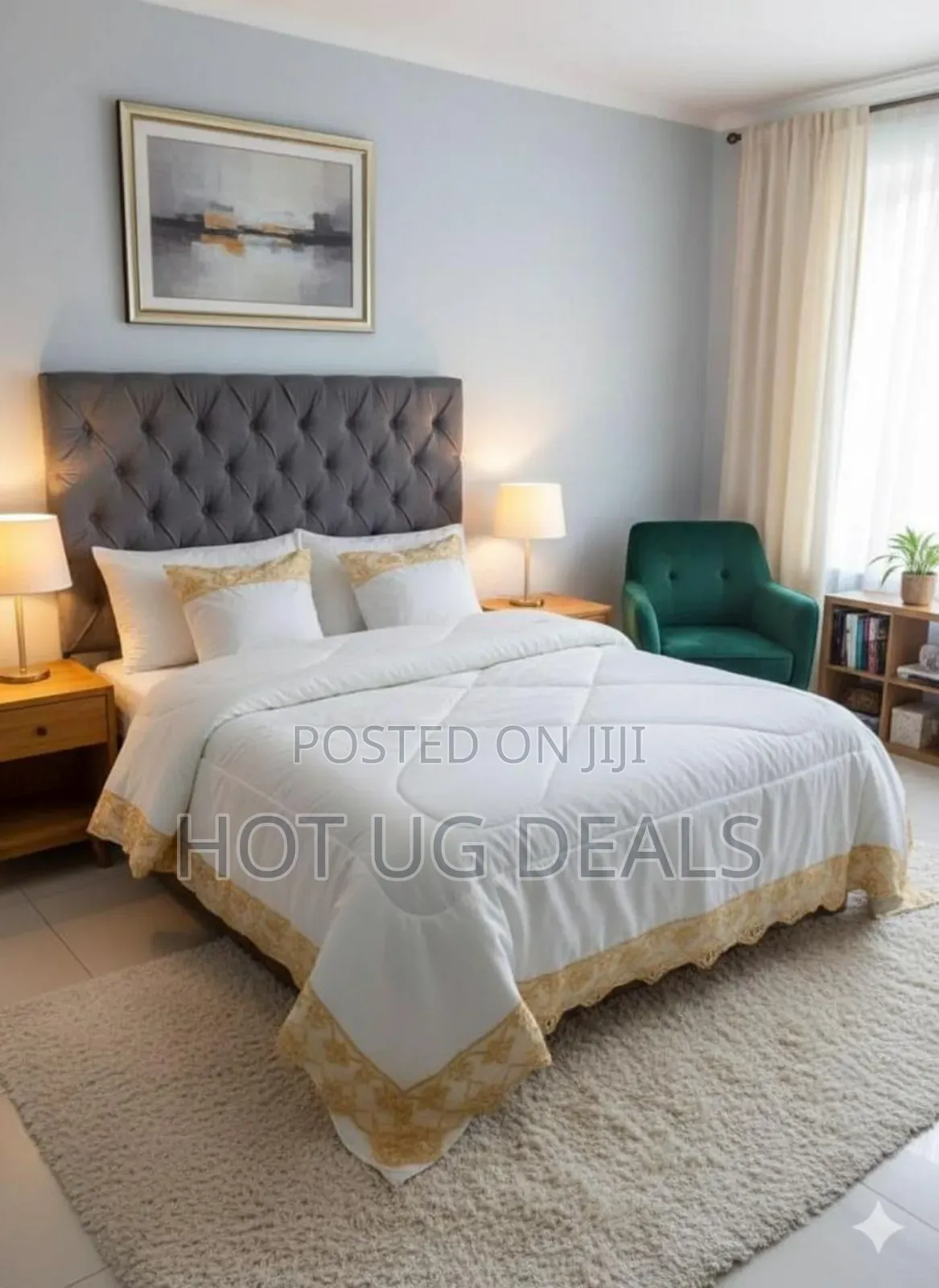 6pcs 5x6 Kingsize Lace Duvet With 1bedsheet, 2 Pillowcases 2 Cushions