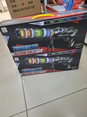 Kids Electric Gatling Toy Gun With Flashing Lights Sound Effects
