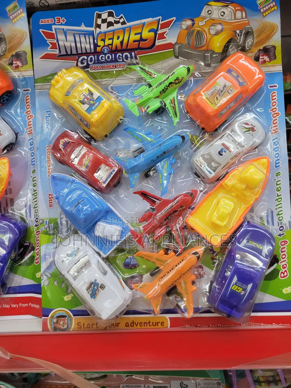 Mini Series Pull-Back Toy Vehicle Set – Cars, Planes Boats (Ages 3+)