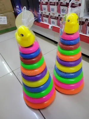 Colorful Duck Stacking Ring Toy for Kids – Educational Rainbow Tower
