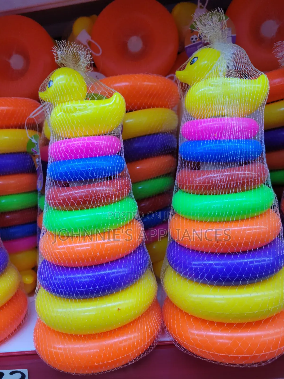 Colorful Duck Stacking Ring Toy for Kids – Educational Rainbow Tower