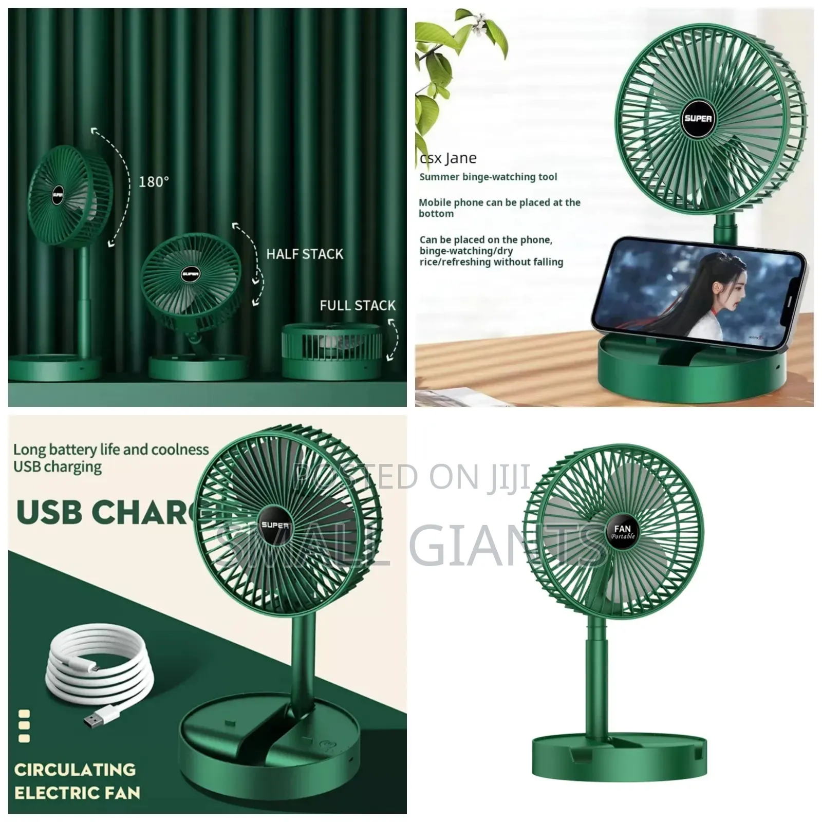 Foldable Rechargeable Electric Desk Fan
