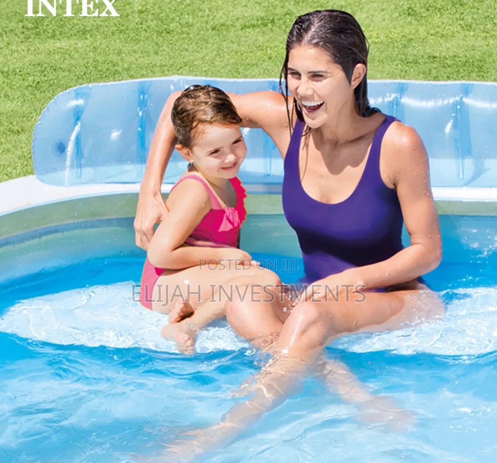 Intex Huge Inflatable Kids Blow Up Swim Center Family Lounge Pool