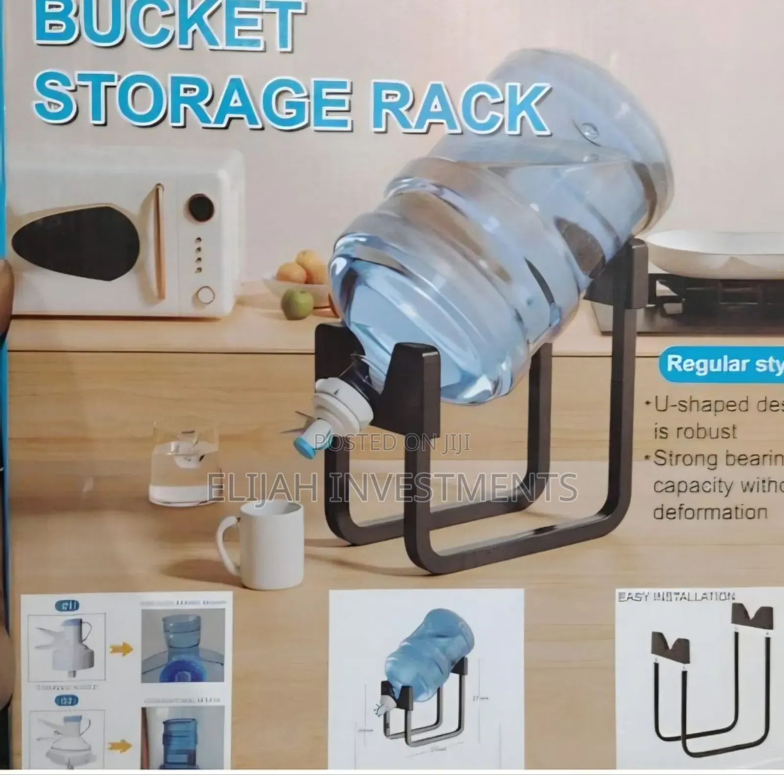 Metallic Water Bottle Rack and Tap