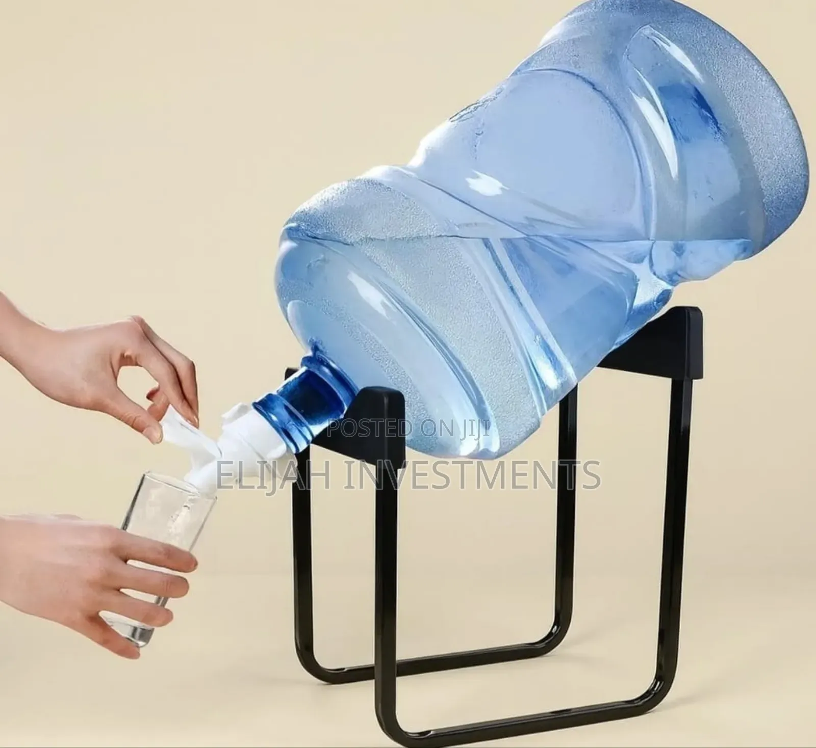 Metallic Water Bottle Rack and Tap