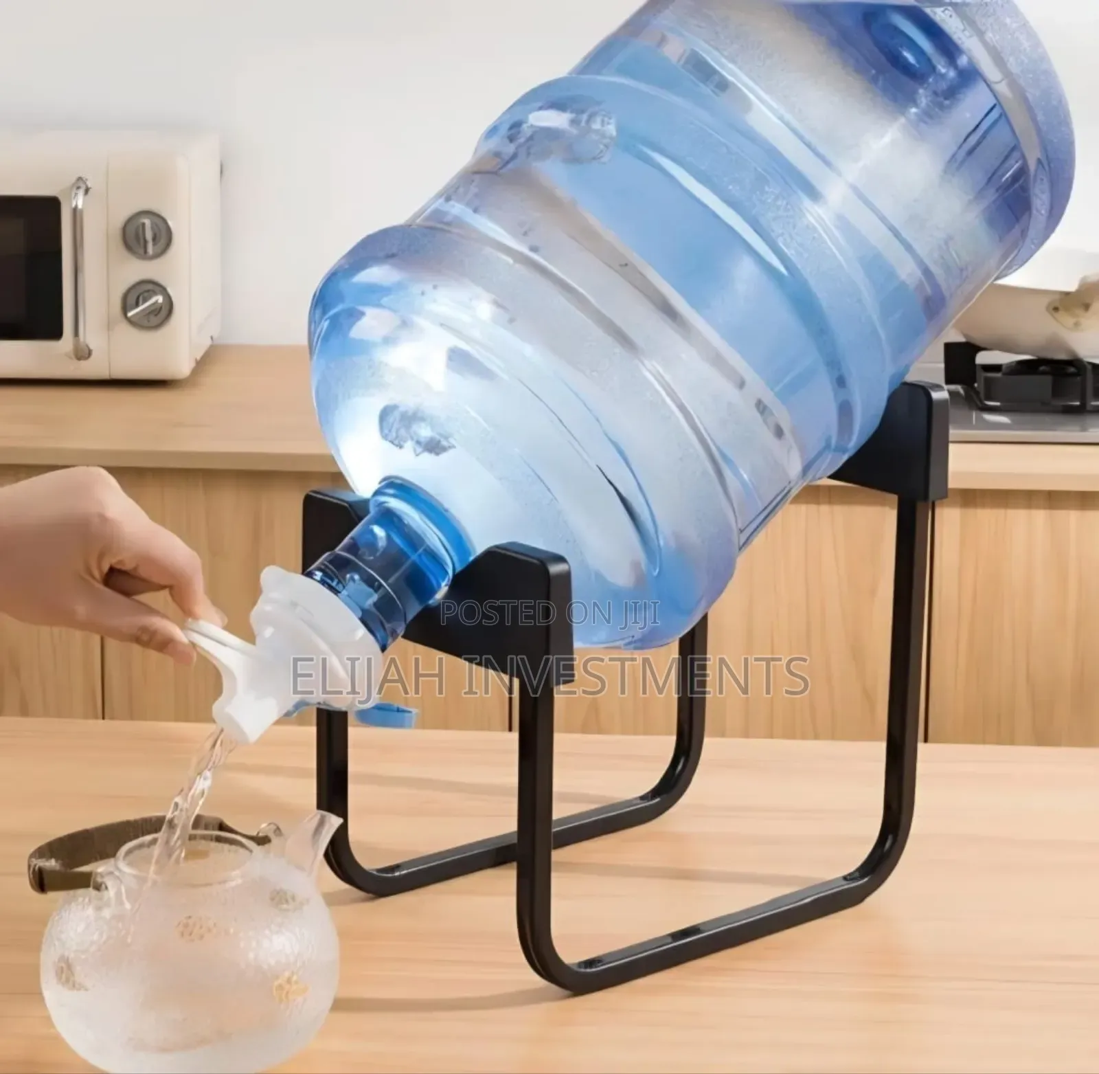Metallic Water Bottle Rack and Tap
