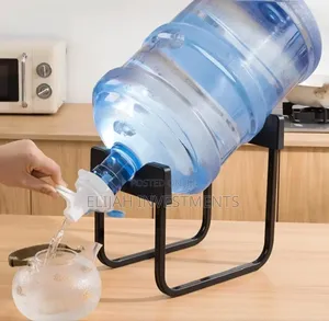 Metallic Water Bottle Rack and Tap