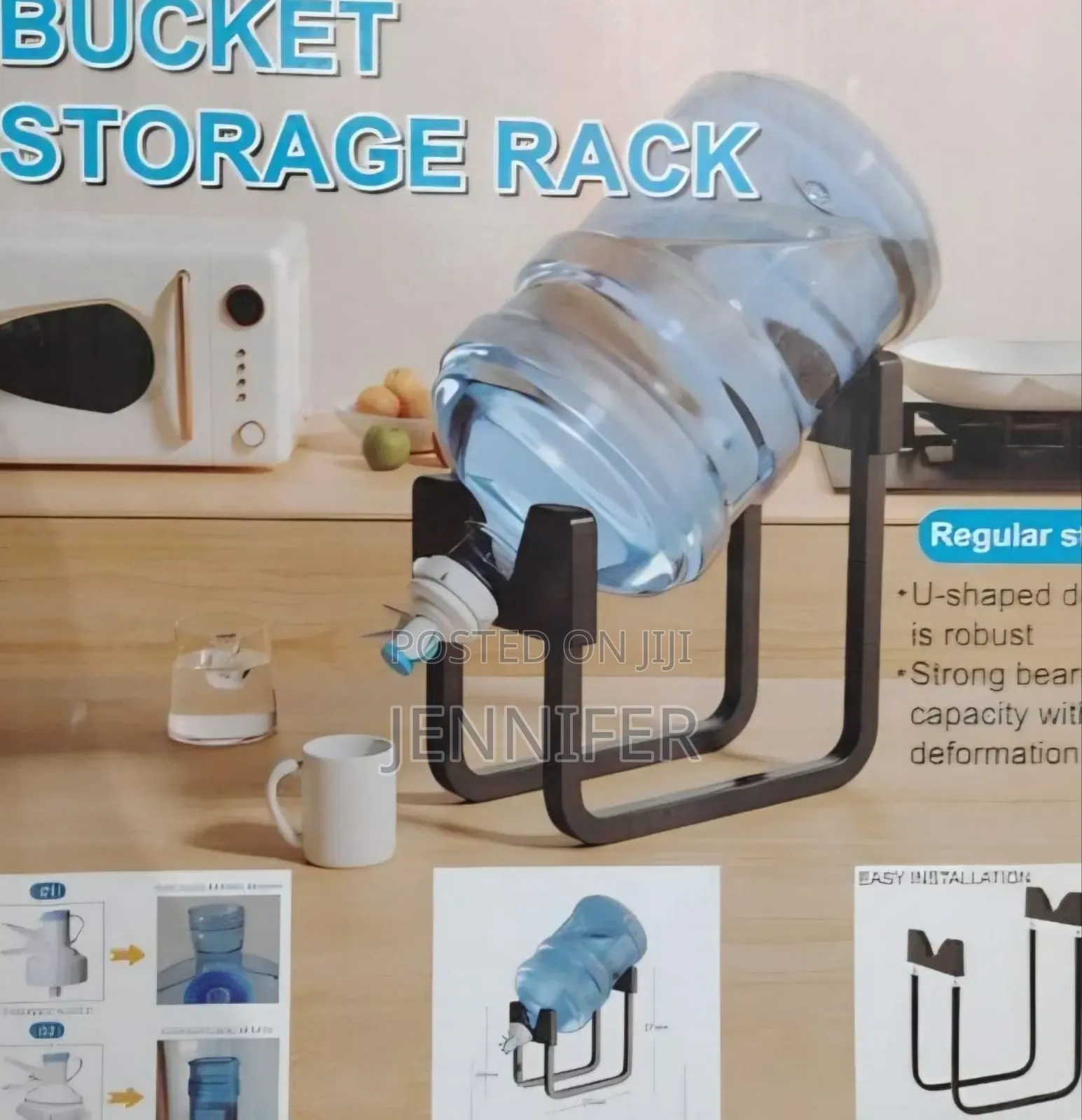 Metallic Water Bottle Rack and Tap