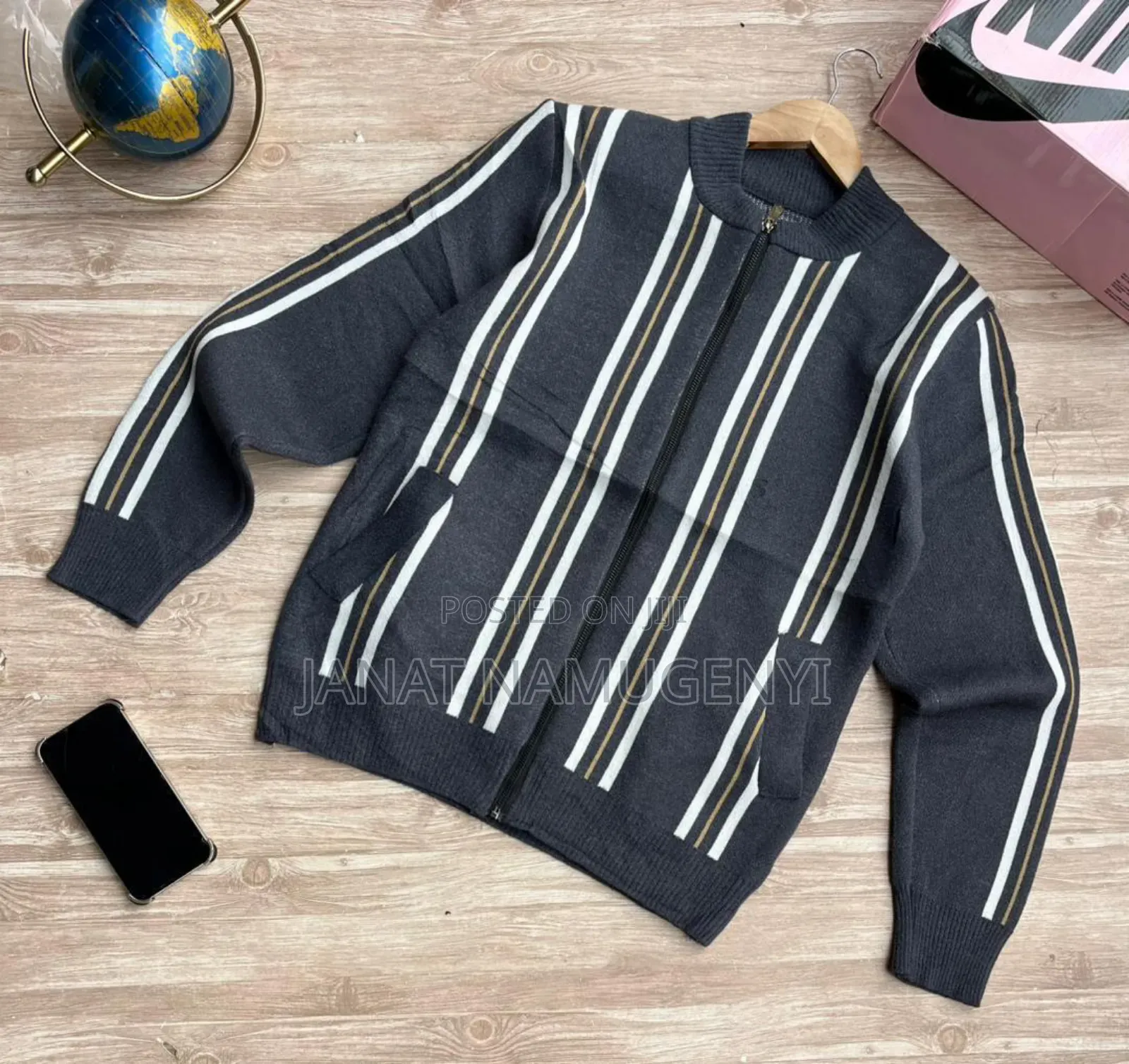 Gray Zipped Sweater