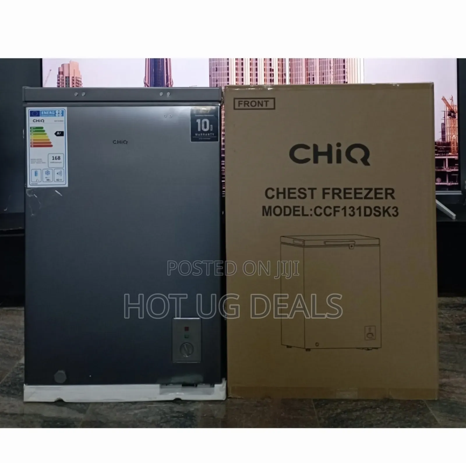 Chiq 130l Chest Freezer Fast Freezing Sliver