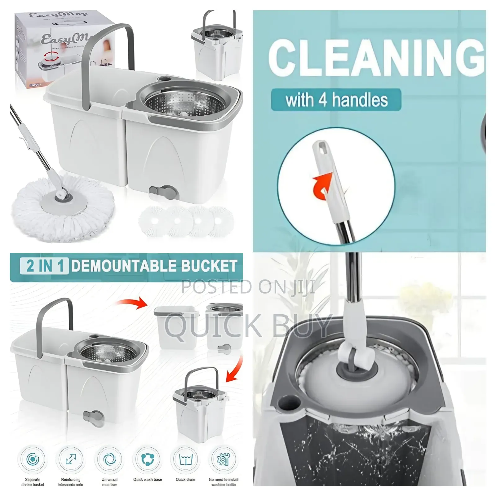 Easy Mop Wyl-34 Spin Mop And Bucket Cleaning System