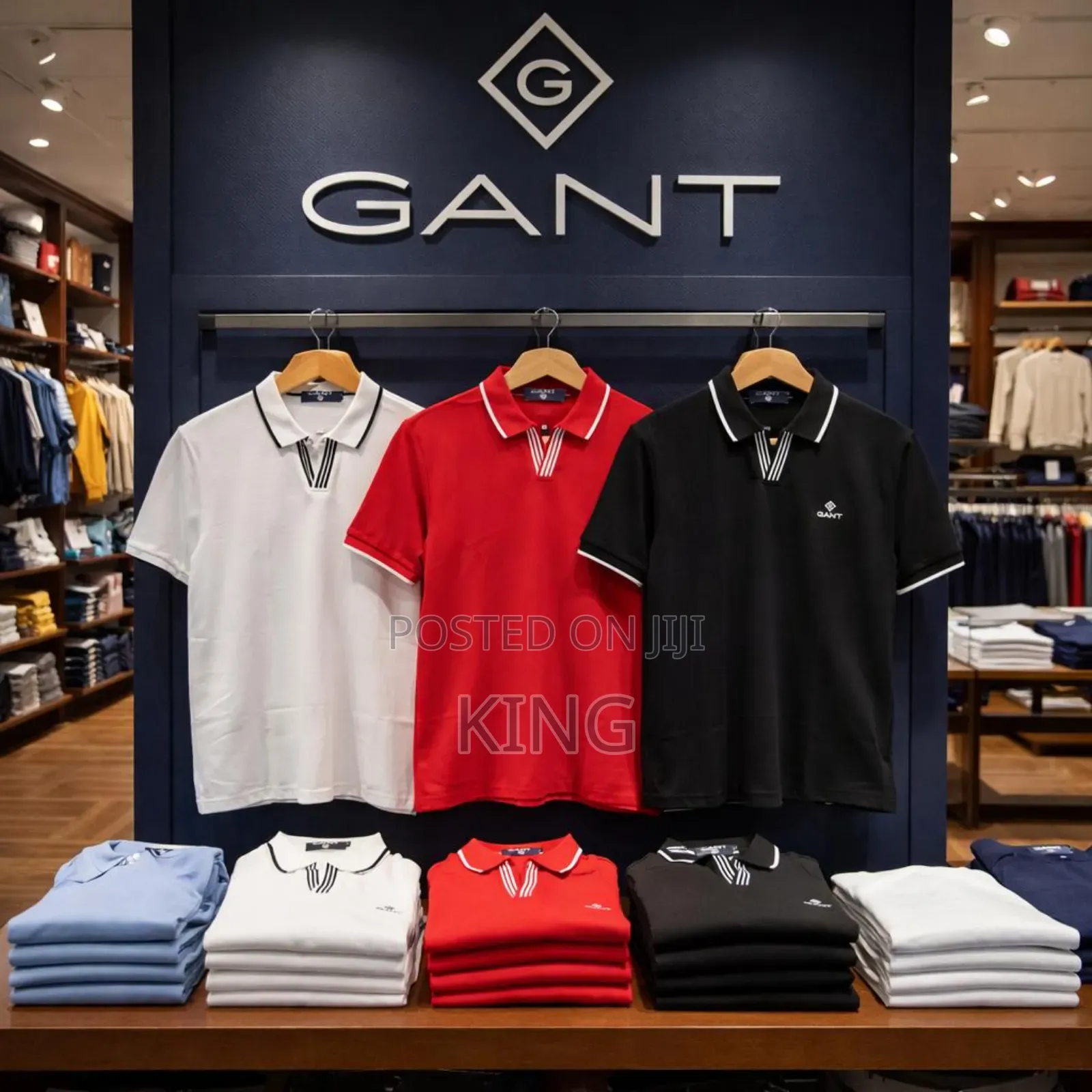 Gant Distinctive Striped Detail T-Shirts