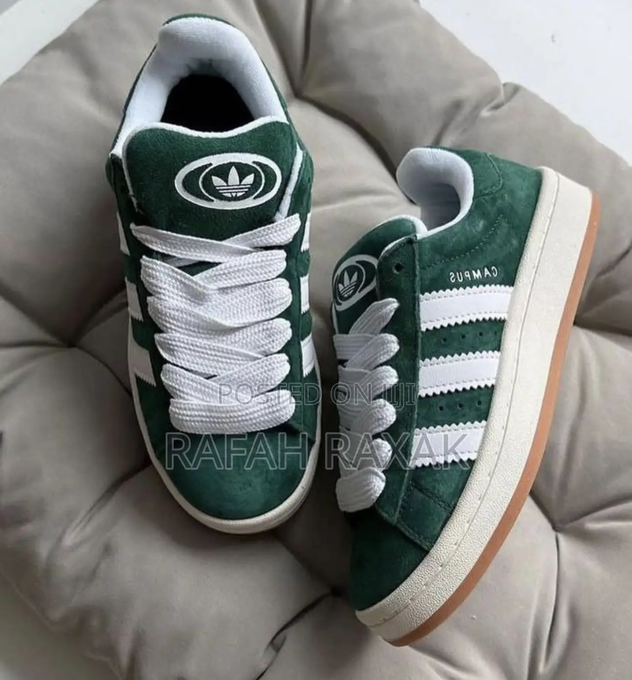 Original Dark Green Adidas Campus Oos Sneakers