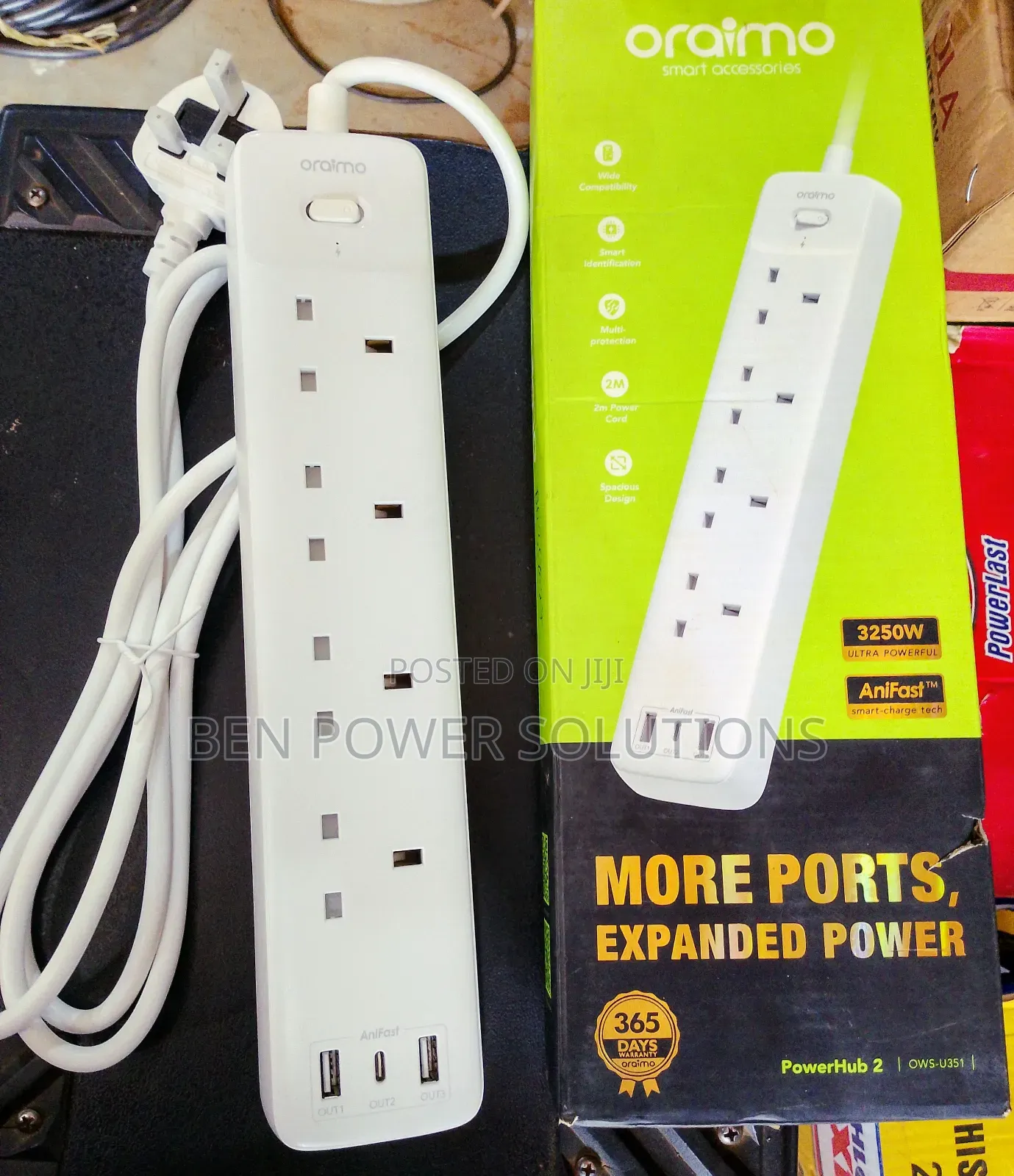 4ways Oraimo Original Extension With Usb Ports