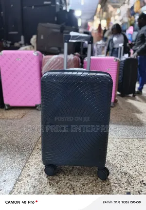 Luxury Rubber Plastic Suitcase. Small Size. Black Color