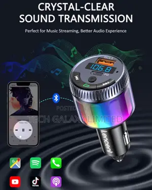 Lencent Bluetooth 5.3 Car Fm Transmitter and Type-C Pd 30w Charger