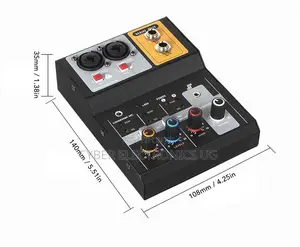 Mixer Sound Board Console Professional 2 Channel Desk System Interface