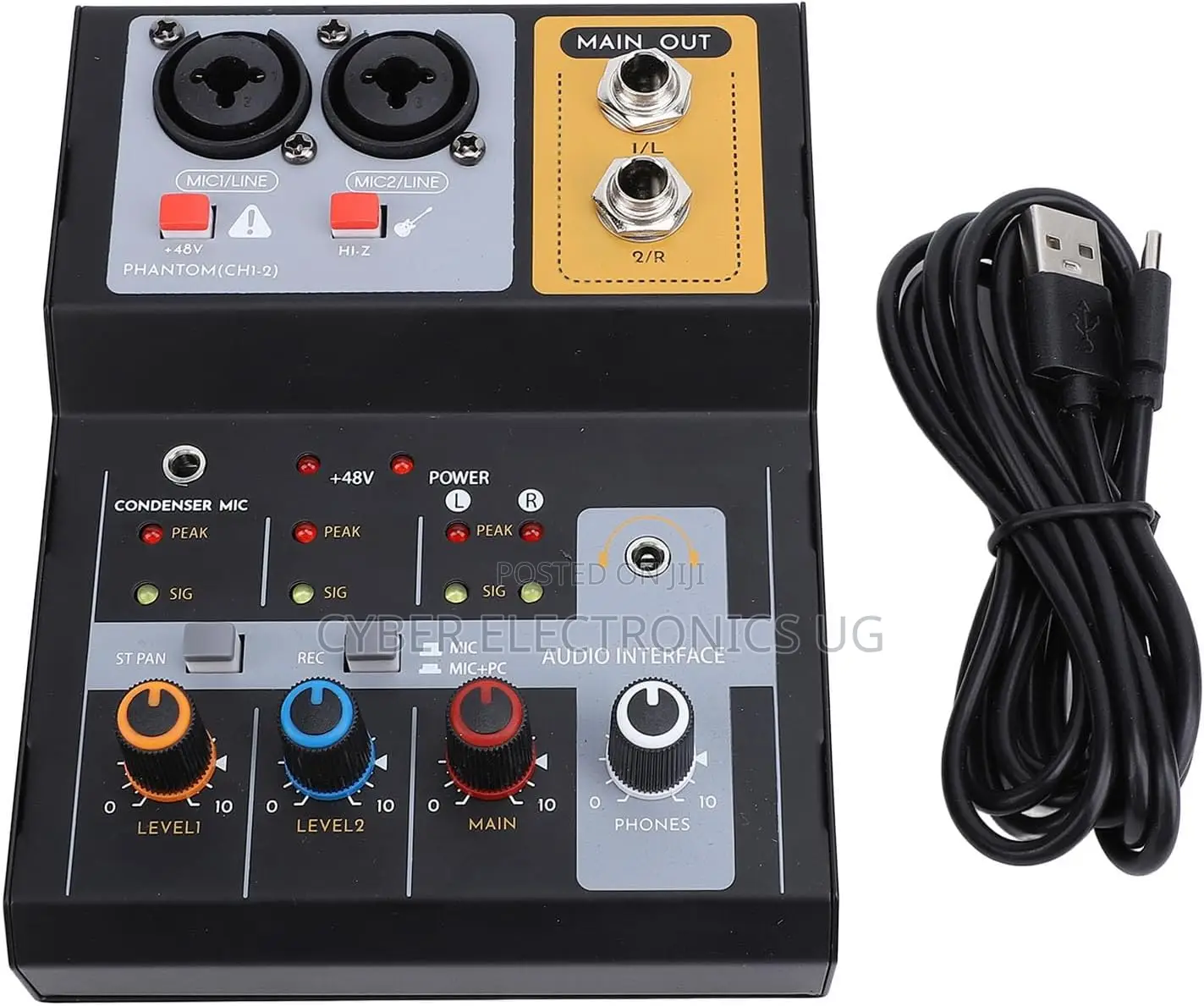Mixer Sound Board Console Professional 2 Channel Desk System Interface