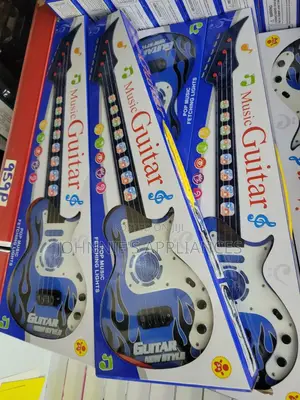 Kids Electric Music Guitar With Lights Pop Sound Effects – Blue