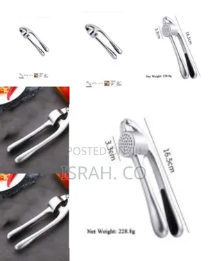 Stainless Steel Garlic Press Pound Garlic Kitchen Tool 17 Cm Length,