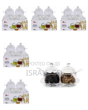Acrylic Spice Jar Kitchen Storage Bottle Salt Jar Sugar Bowl Box Set
