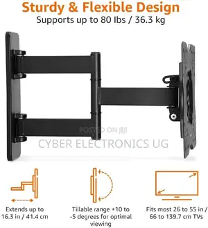 Tv Wall Bracket For 26-55 Inch Swivels Tilts Tv Wall Mount For Flat