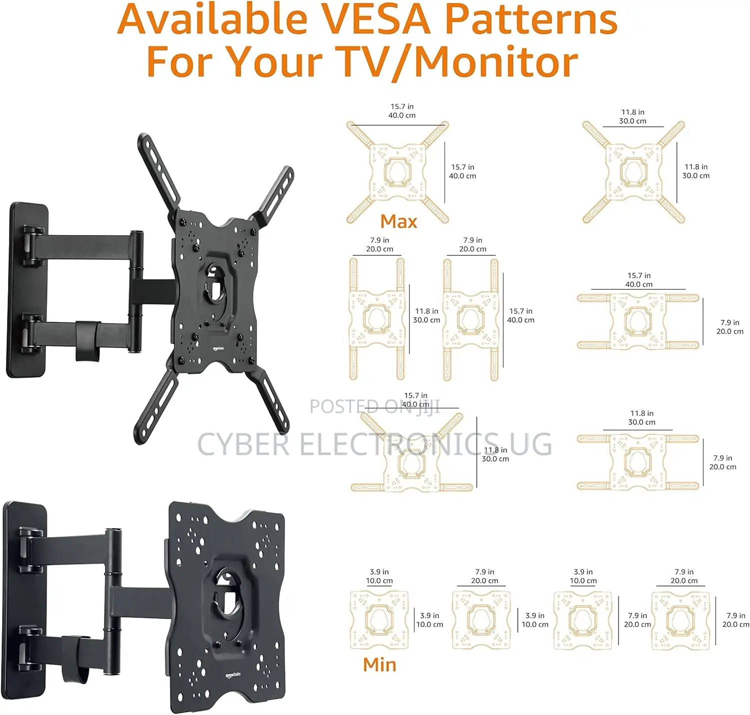 Tv Wall Bracket For 26-55 Inch Swivels Tilts Tv Wall Mount For Flat