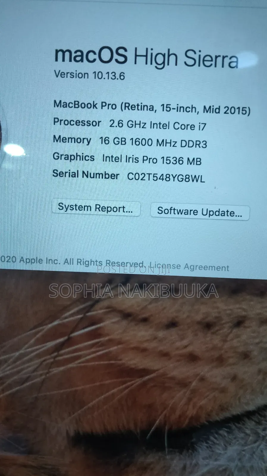 Laptop Apple MacBook Pro 2015 16GB Intel Core i7 SSD 128GB