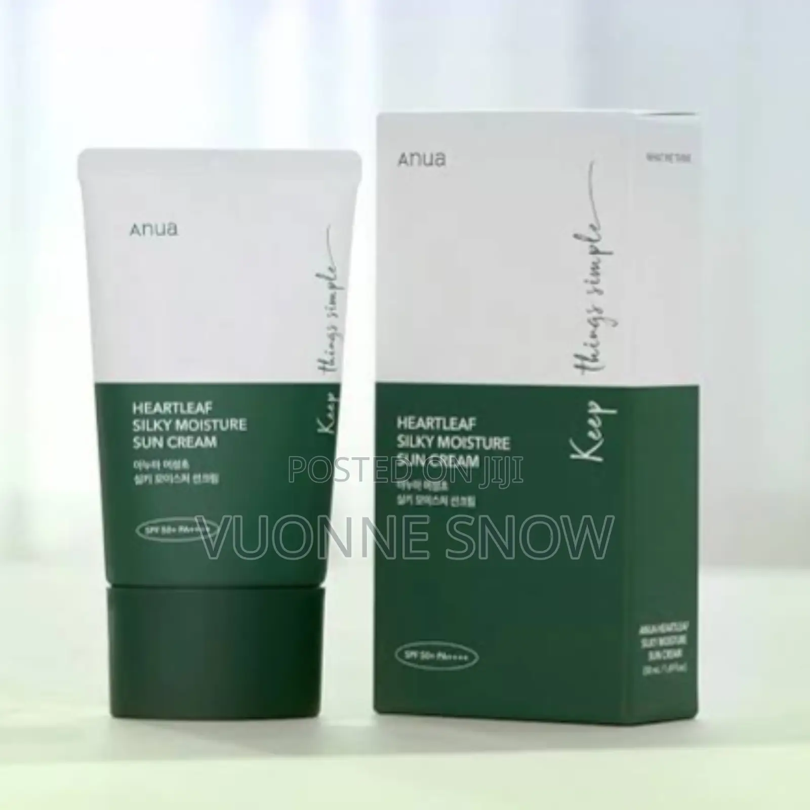 Anua Heartleaf Silky Moisture Sun Cream SPF 50 Pa+