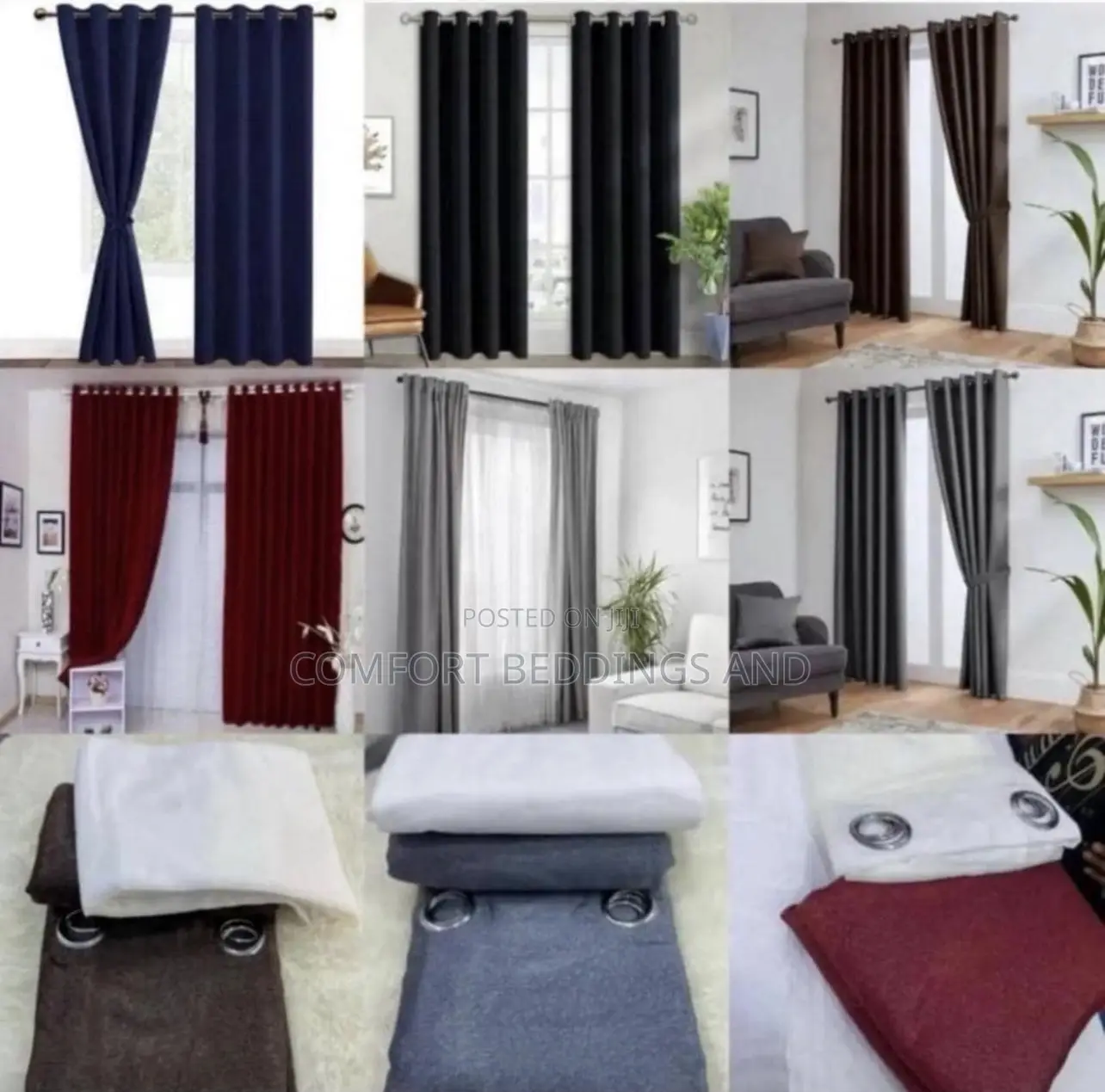 Plain Curtains With Curtain Net