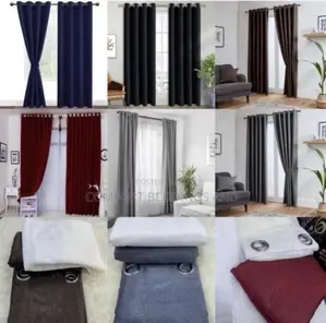 Plain Curtains With Curtain Net
